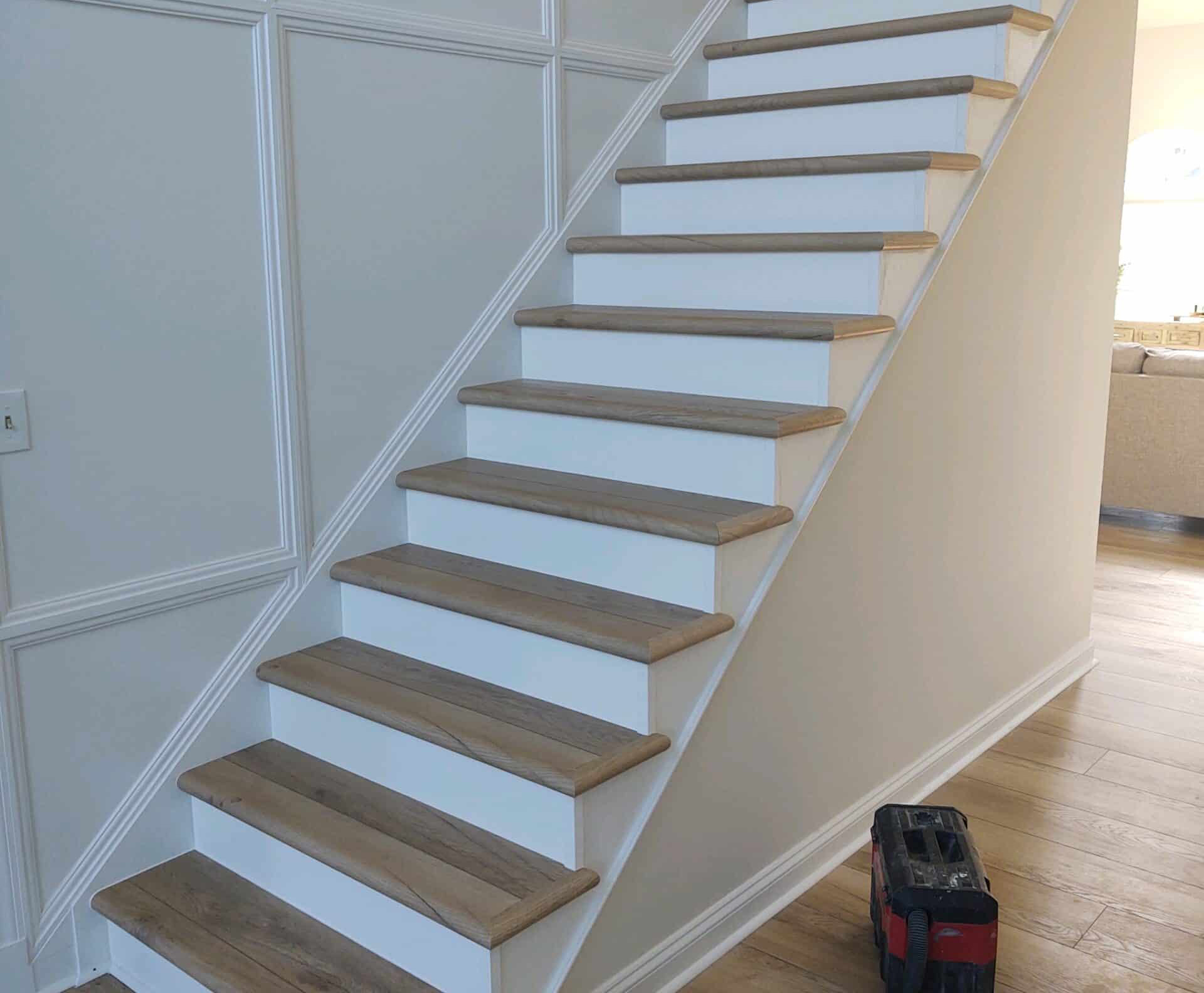 Rhode Island Custom Vinyl Open Stair Treads Nosings